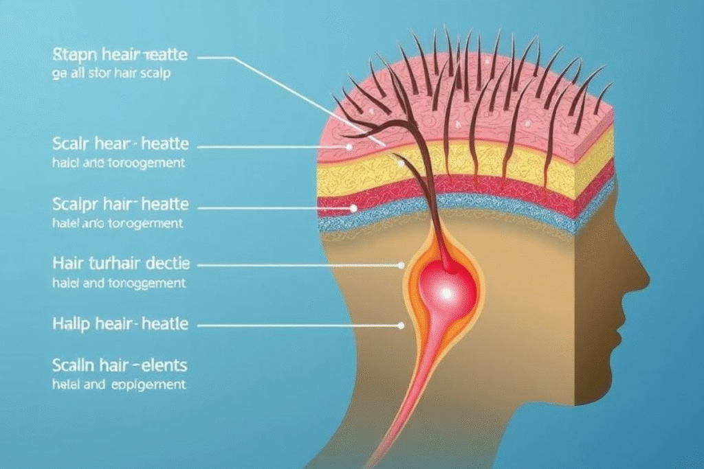 hair follicle and scalp health illustration for strong hair roots 2025