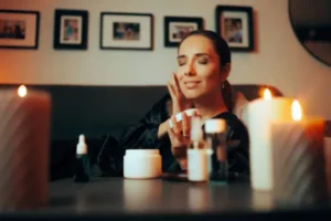 Night skincare routine for glowing skin