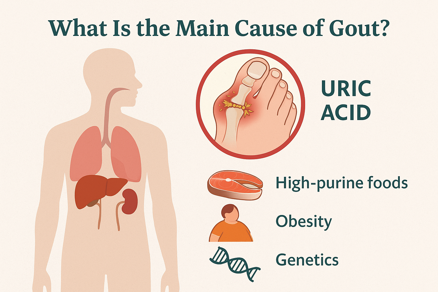 What is the main Cause of Gout