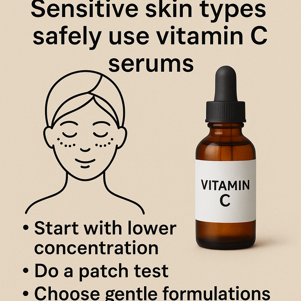 Can sensitive skin types safely use vitamin C serums in 2025